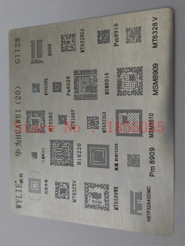 2 шт./лот G1128 BGA трафарет для серии MSM8909 MT6328V kmr310001m-b611 BGA221 | Электроника