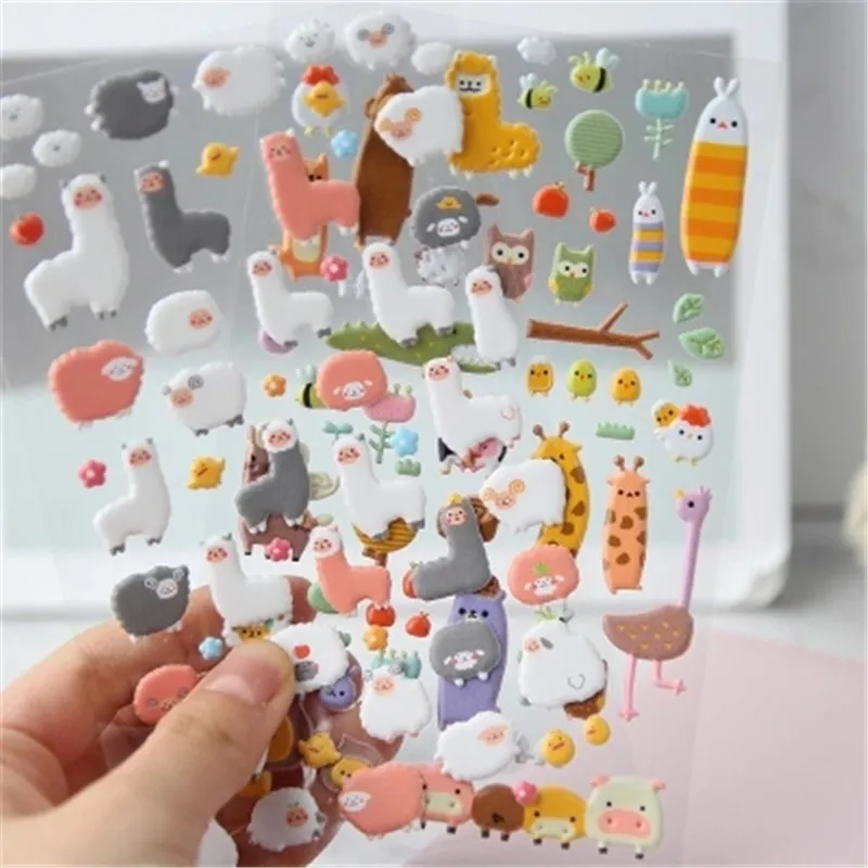 Мультяшные наклейки на телефон Alpacas милый мобильный с животными декоративные