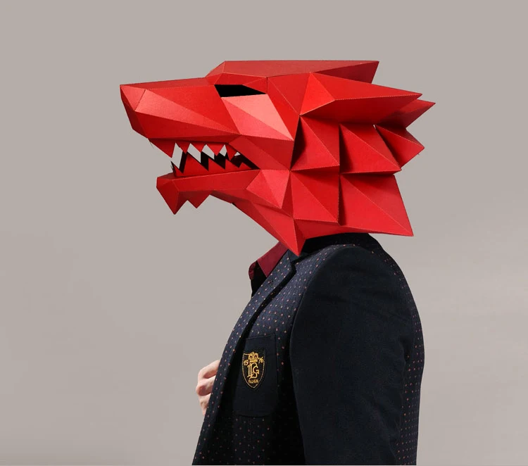 Pre Cut Maschera di Carta 3d Lupo Mannaro Costume di Halloween Cosplay FAI  DA TE di Carta del Mestiere Modello di Maschera Di Natale|Card Model  Building Sets| - AliExpress