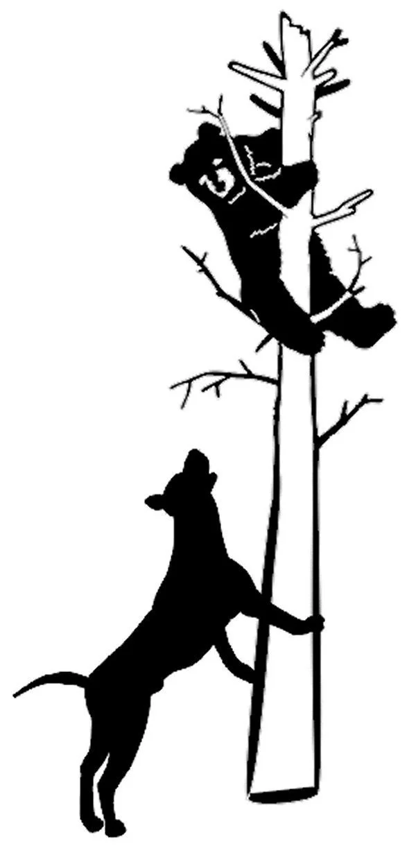 Наклейка для охоты на медведя MD Dog Treeing Bear Truck Window стикеры Виниловая наклейка окон