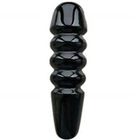 Огромный большой размер натуральный камень палочка черный обсидиановый Кристалл Массажная палочка очень безопасная как подарок для жены женщины - Цвет: spiral obsidian