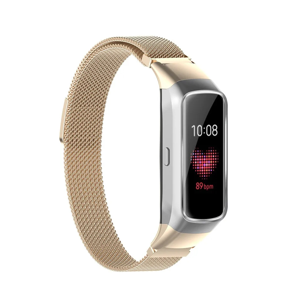 Ouhaobin ремешок из нержавеющей стали для samsung Galaxy Fit Band Миланский Браслет металлический магнитный сменный ремешок 801#3