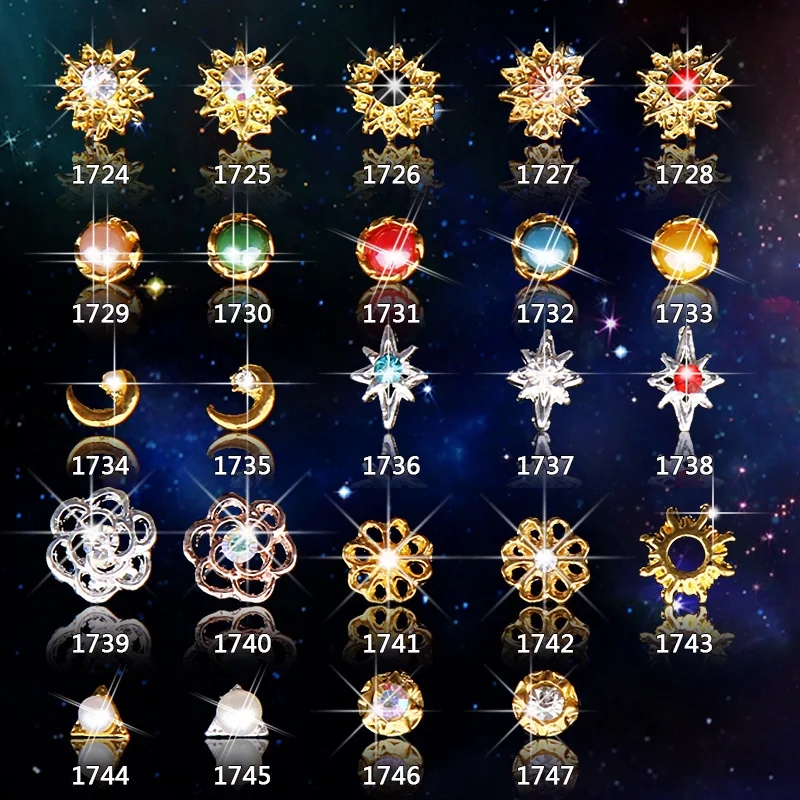 10 шт. новые хрустальные Красочные Стразы для ногтей из сплава украшения DIY