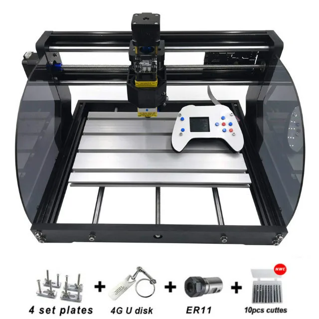 ЧПУ 3018 PRO Max лазерный гравер, деревообрабатывающий станок GRBL ER11 DIY гравировальный станок для дерева PCB, мини гравер с автономным управлением - Color: No Laser