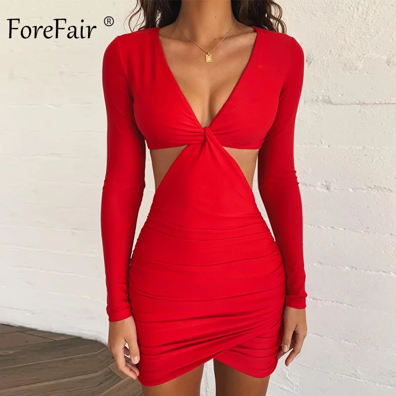 red and black bodycon dress