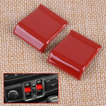 

CITALL Car Red ABS Window Switch Adjust Button Trim Cover Fit For Jeep Wrangler JL 2018 2019