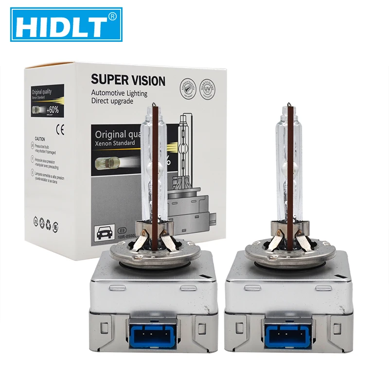HIDLT OEM D8S Xenon HID Car Headlight Bulbs 35W 55W D8S HID Xenon Lamp Super Bright 5500K White Metal Base Bulb Car Retrofit