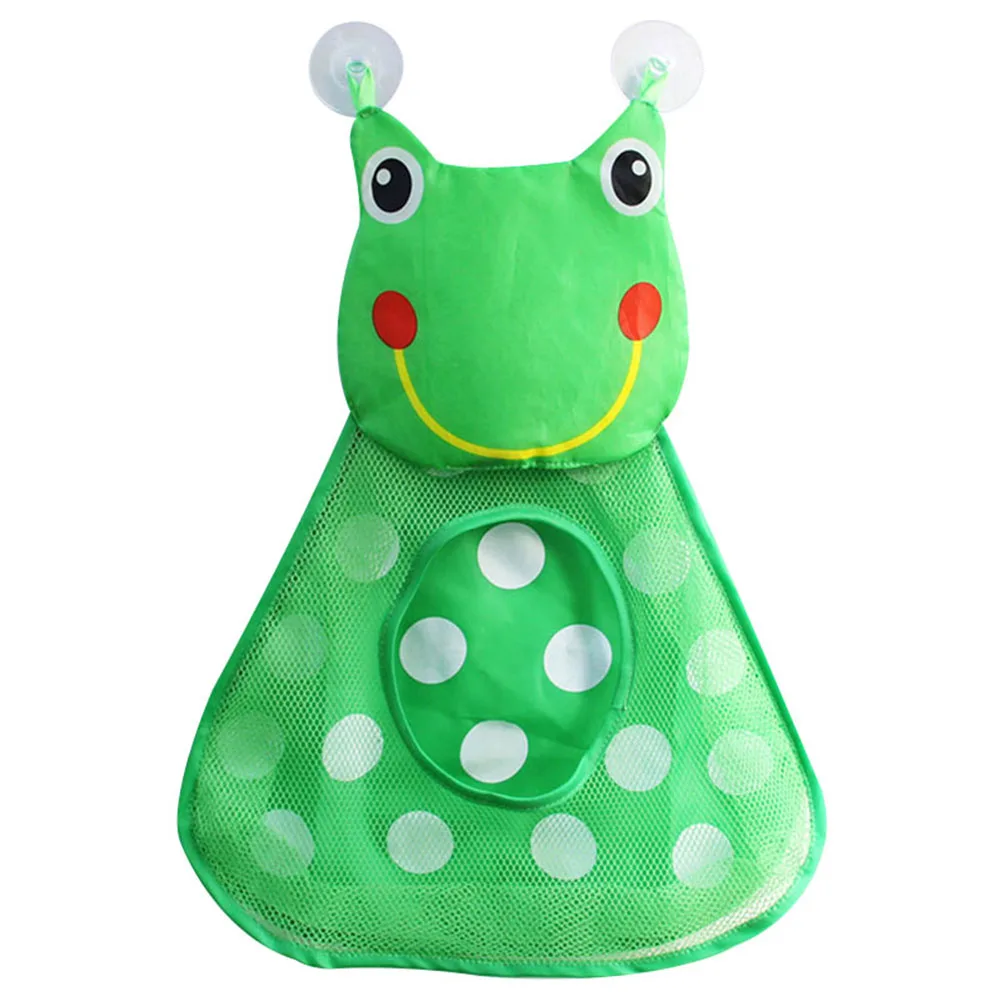 Высокое качество Детские Игрушки для ванны сетчатый мешок для хранения маленькая лягушка присоски игрушка Органайзер - Цвет: Зеленый