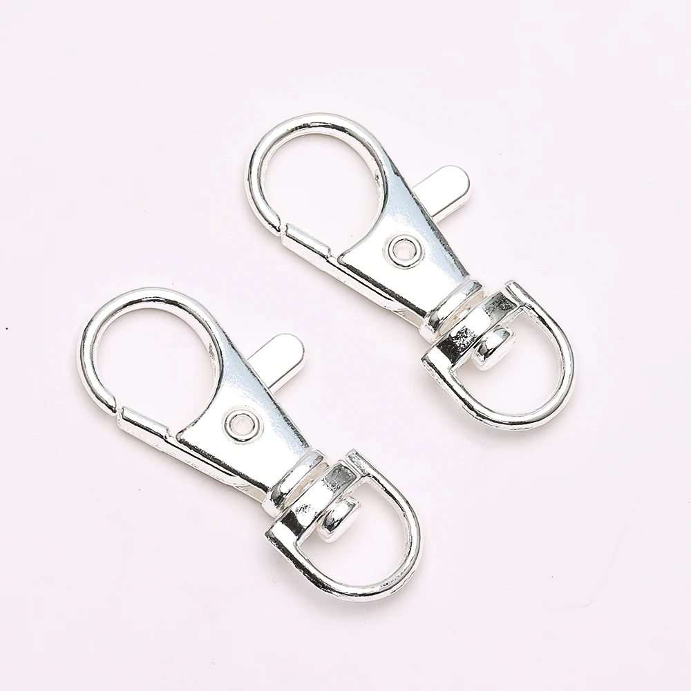 10 stücke Gold Farbe Split Key Ring Swivel Karabinerverschluss-stecker Für Tasche Gürtel Hund Ketten DIY Schmuck, Die Entdeckungen großhandel – Detail 7