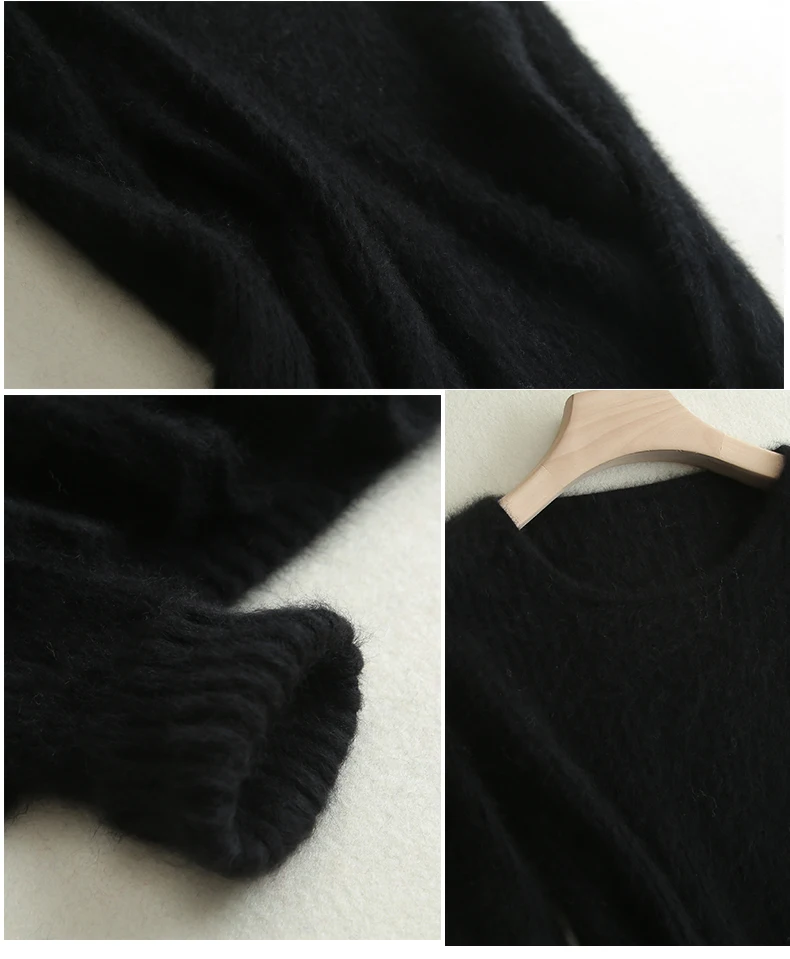 Loose Sweater Women Hot Sale Soft Jumpers Mink Cashmere Knitted New O-Neck Standard Clothes Ladies Pullovers