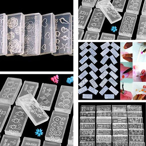 6 шт 3D акриловый цветок сердце Бант дизайн ногтей украшения формы DIY инструмент украшения ногтей маникюр дизайн