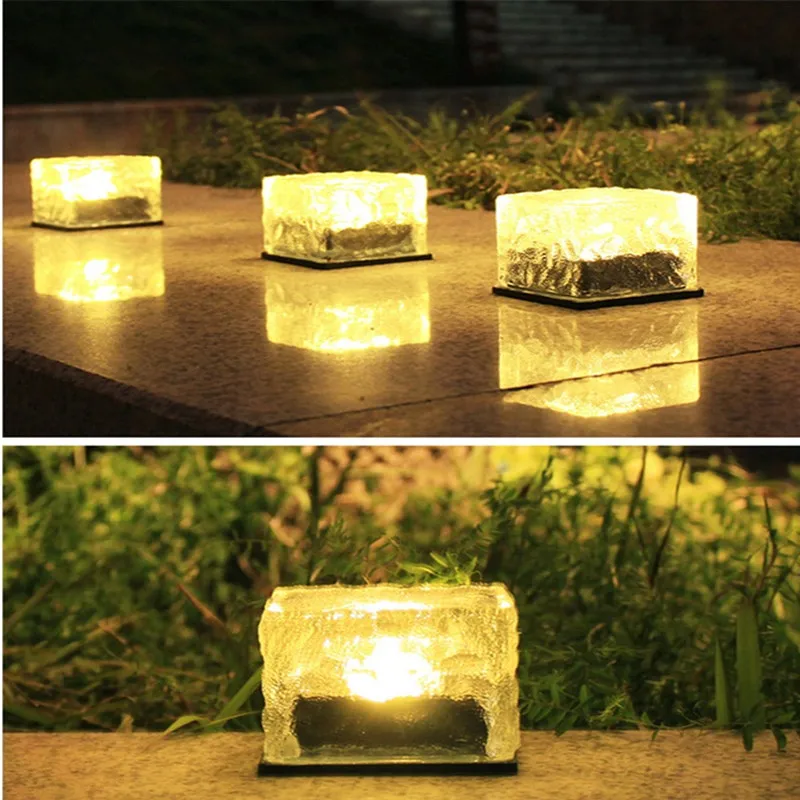 OURFENG Solar Underground Lamp LED Outdoor Waterproof Patio Garden Ground Plug Landscape Corridor Staircase Lawn Light Decor