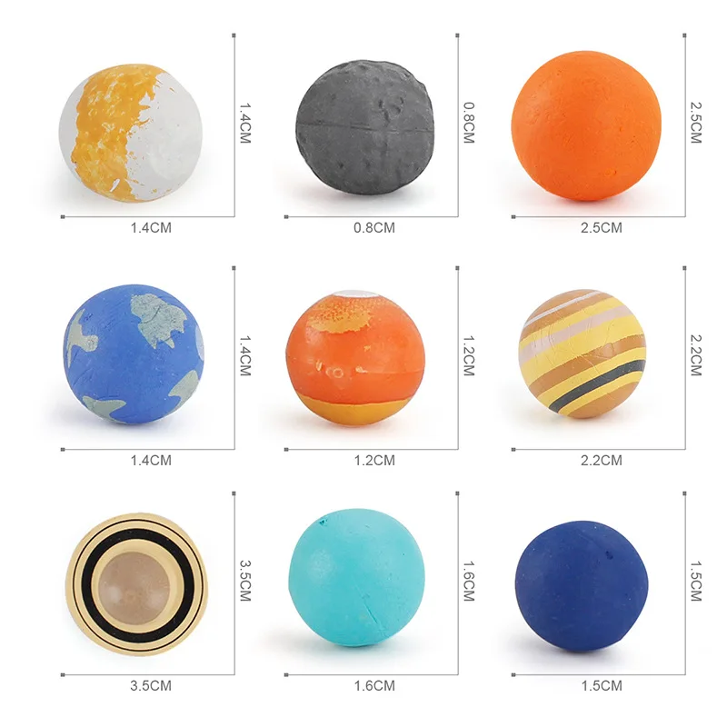 10x Solar System Planet Balls Solid Sponge Soft Ball Eight