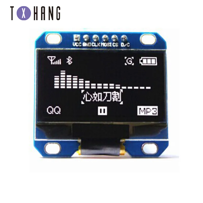 5 шт. 0,9"-белый топ с o-образным светодиодный доска 128X64 O светодиодный ЖК-дисплей светодиодный Дисплей модуль для Arduino IIC I2C общаться SPI серийный DC 3-5 V