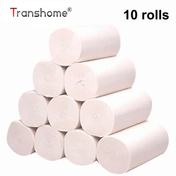 

10 Rolls Toilet Paper 4-Layer Skin-friendly Soft Tissue Paper Toilet Tissue Paper Home Kitchen Paper Towels Tissue Toilet Roll
