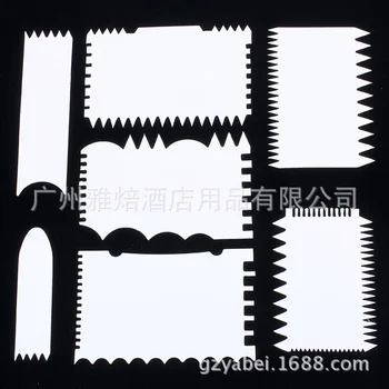 

Abbott Bakery Multi-Purpose Scraping Strip Sawteeth Blade Cake Scraper Cream Scraper Plastic Toothed Blade 7 Pieces