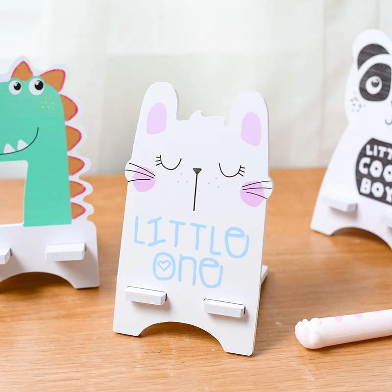 

New Wooden Lazy Mobile Phone Holder Accessory Cute Rabbit Animal Cell Phone Tablet Desktop Holder Stand for iPhone 7 8 XS XR 11