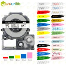 1 pièce bandes d'étiquettes SS12KW Compatible pour imprimante EPSON LW-300 LW-400 LW-600P LW-700 LC-4WBN9 (12mm * 8m noir sur blanc) etiqueteuse(China)