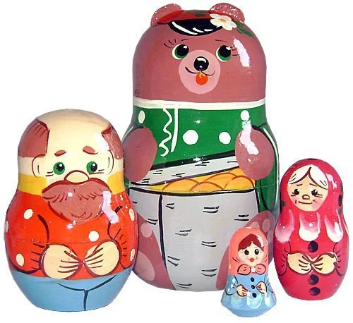 Матрешка Сказка Маша и Медведь | Игрушки хобби