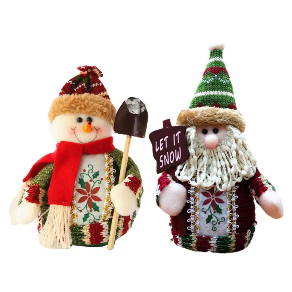 

Снеговик Санта гном рождественские куклы украшения Санта Клаус статуэтки стариков скульптура рождественские украшения праздничный домашний декор