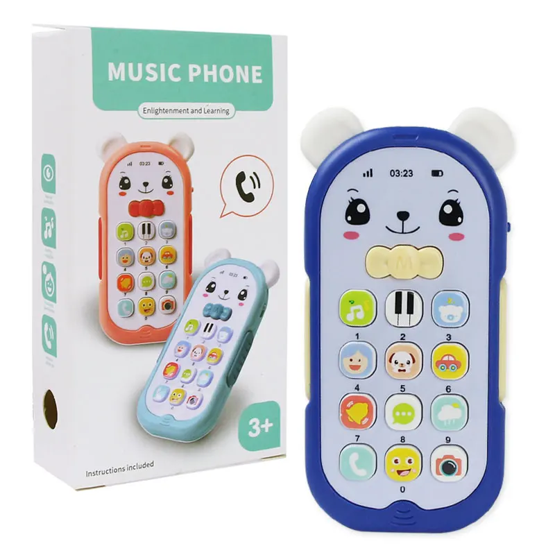 Baby Music & Light Phone Toy Telephone Early Educational Toys for Kids Teether Baby Gift with Original Box 8