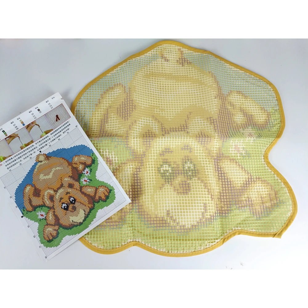 Набор крючков с защелкой коврик для вязания крючком дома птицей акриловая пряжа