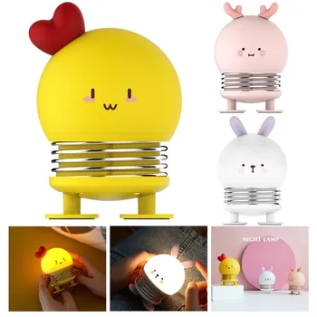 

Creative Decor LED Cartoon stress reliever Spring Switch Night Light Table Lamp Decompression light night light for Children