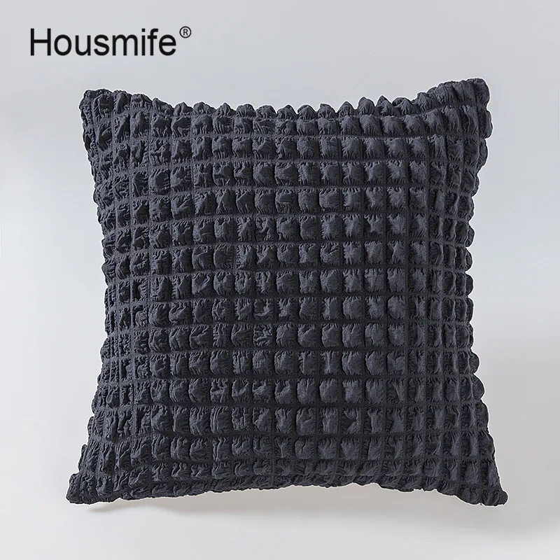 Solid Color Polyester Cushion Cover Throw Pillow Case 45cmx45cm Home Decoration 