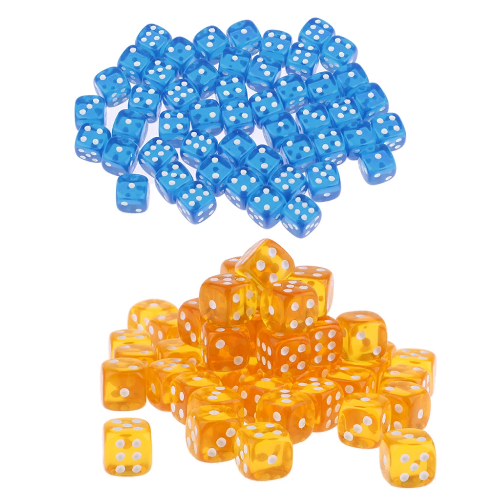 100x Dice Set 6-sided for Roll Playing Game Dungeons and Dragons DND RPG MTG