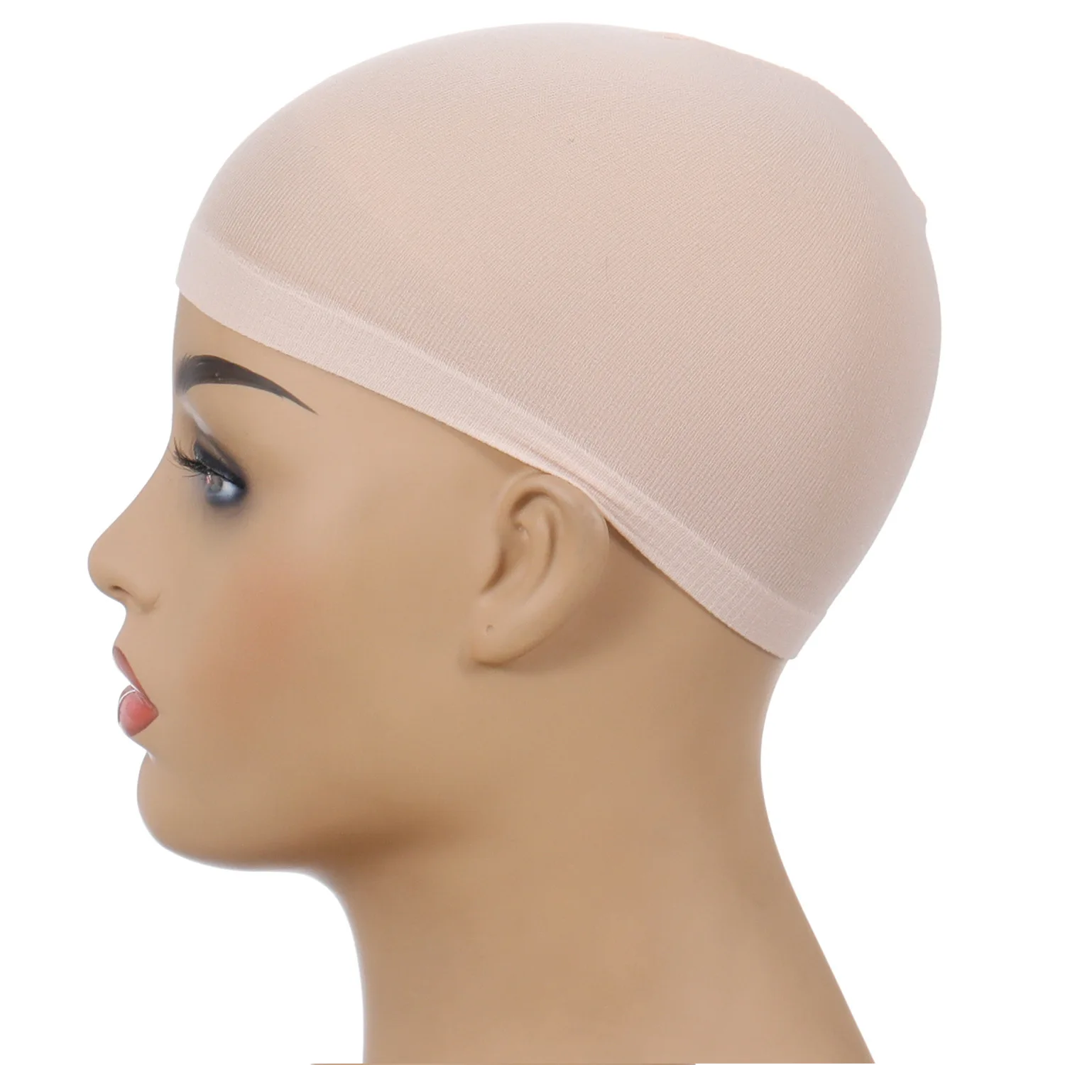 YXHAIR 2pcs Wig Cap Stocking Cosplay Elastic Liner Mesh Hair Net Hairnet Nylon White Beige Black Coffe Brown