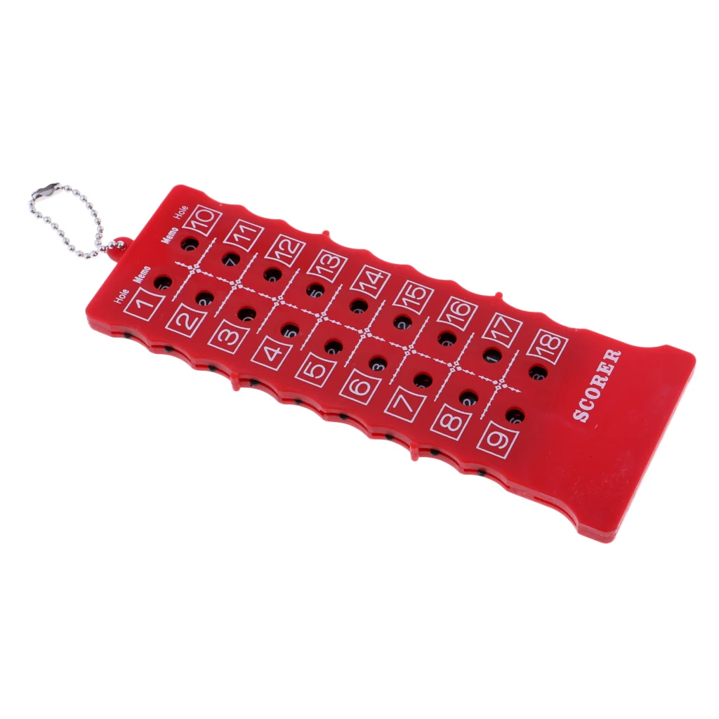 Plastic Golf Scorer Rectangle Bag Tag Keyring Stroke Counter for Golfer Gift