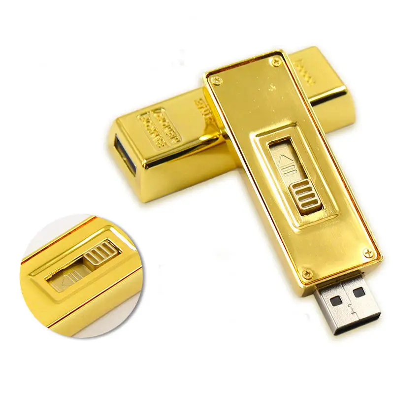 Usb-накопитель 128 ГБ usb флэш-накопитель 64 Гб bullion pen drive 4 ГБ 8 ГБ 16 ГБ 32 ГБ карта памяти креативный подарок золотой бар cle usb2.0