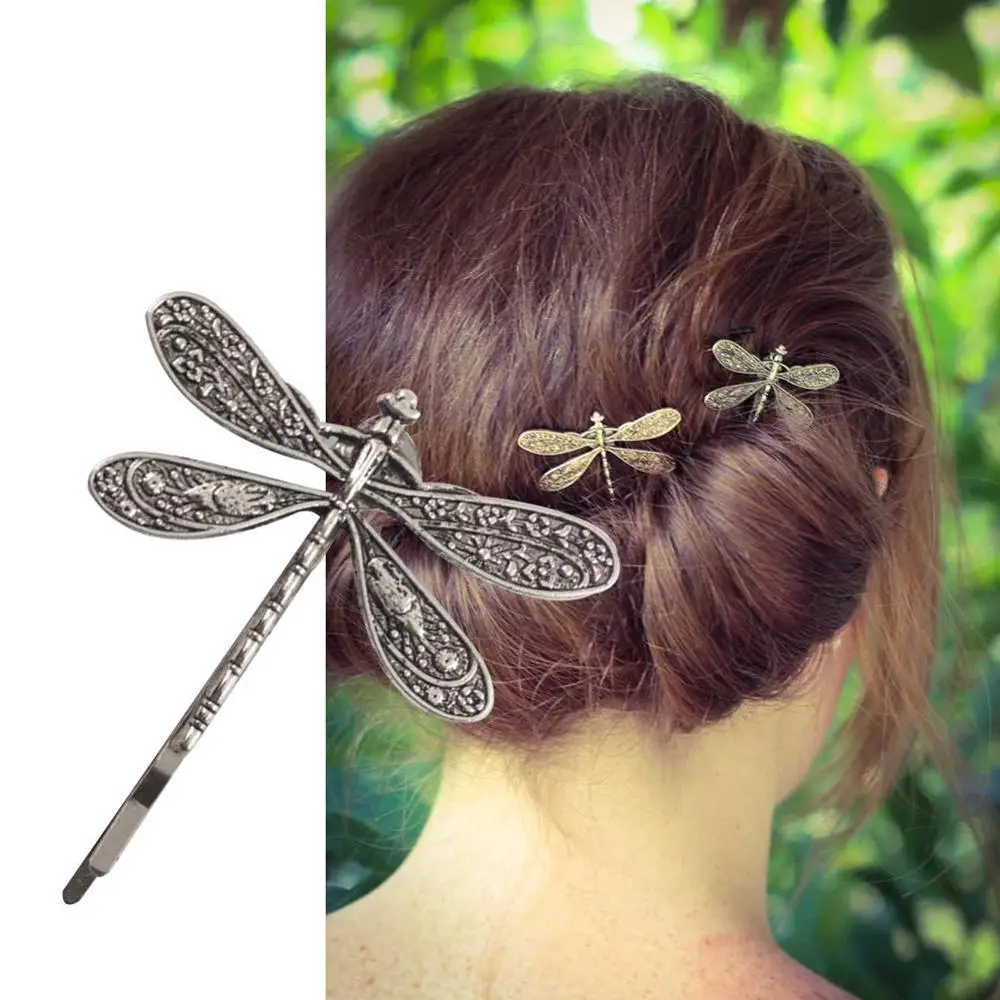 Elegant Vintage Golden Dragonfly Hairpins Bridal Headdress Wedding Hair Accessories Insect Shape Headdress mini Hair Clip elmore judd insect funk 1 cd