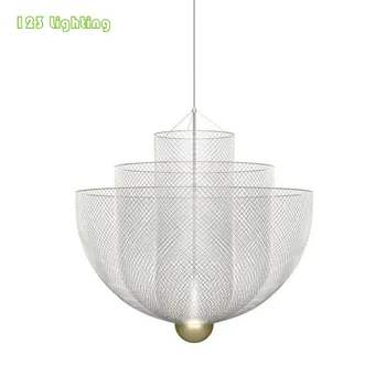 

Chrome LED Chandeliers Parlor Hall LED Pendant Lamp Restaurant Hanglamp Home Decoration Lighting Fixrutes Loft Deco Luminaire