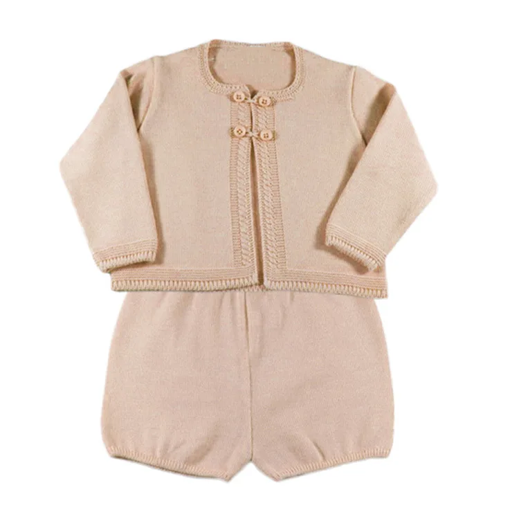 

2019 Spring Summer New Style Children Knit Low Waist Jersey Europe And America Cotton a Knitted Boys' Sweater Set