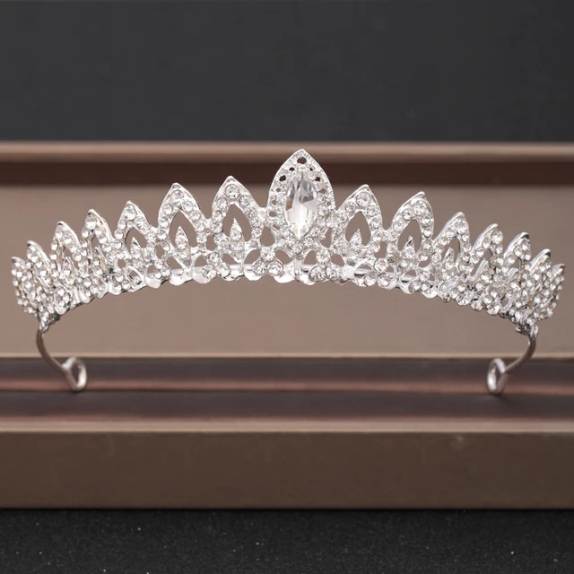 Wedding Crown Hair Jewelry Bridal Headpiece woman Baroque Rhinestones Crystal Tiaras Bride Party Crowns Wedding Hair Accessories Silver