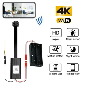 

HD 4K DIY Portable WiFi IP Mini Camera P2P Wireless Micro Webcam Camcorder Video Recorder Night Vision Remote View Support 128g