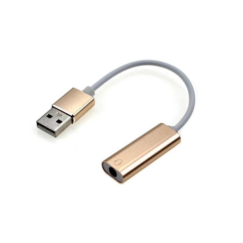 Glod HIFI Magic Voice 7.1CH внешняя звуковая карта USB до 3,5 мм аудио адаптер стерео динамик для гарнитуры микрофон настольная поверхность - Цвет: Glod