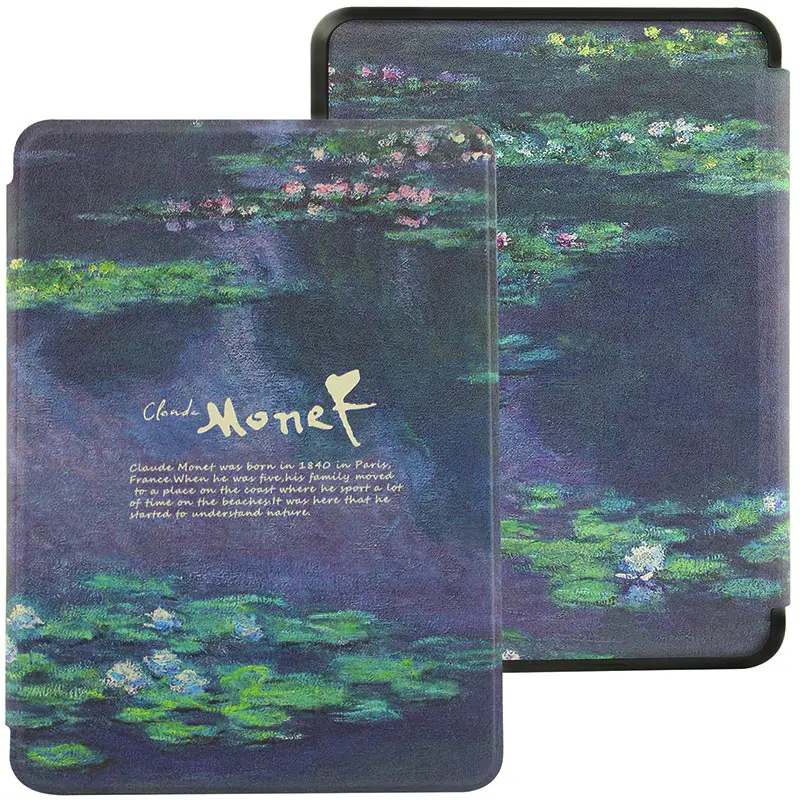 Lotus pond Магнитный смарт-чехол для Amazon New Kindle Paperwhite 4 10th Generation, выпуск Ereader PU кожаный Ультратонкий чехол - Цвет: Lotus pond