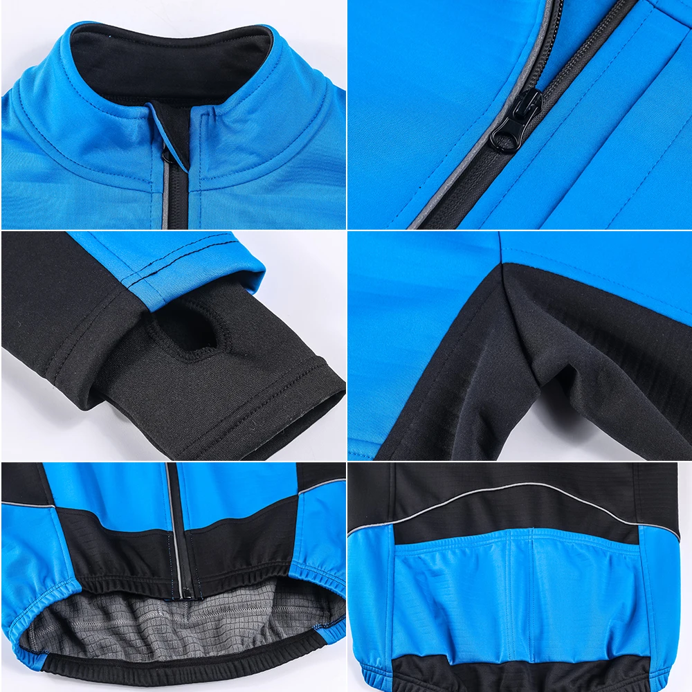 Мужская ветрозащитная куртка Lixada для велоспорта, зимняя теплая флисовая куртка для горного велосипеда, езды на велосипеде, бега, спортивная куртка