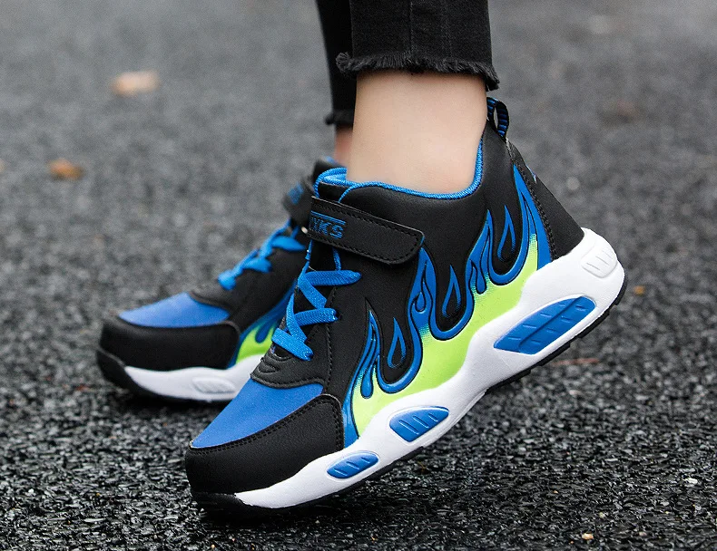 Детские спортивные shoes2018 стиль из сохраняющие максимальное количество тепла ботинки противоскользящая и износостойкая детская обувь с Баскетбол обувь