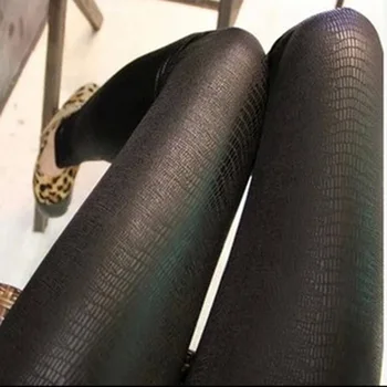 High Quality Leather Legging With Snake Patterns