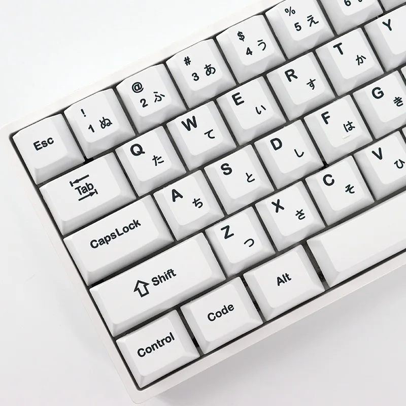 Rubriek Fabrikant fotografie Minimalistische Witte Japanse Keycaps Voor Mechanische Toetsenbord Keycap  Pbt Sublimatie Key Cap Cherry Profiel - AliExpress