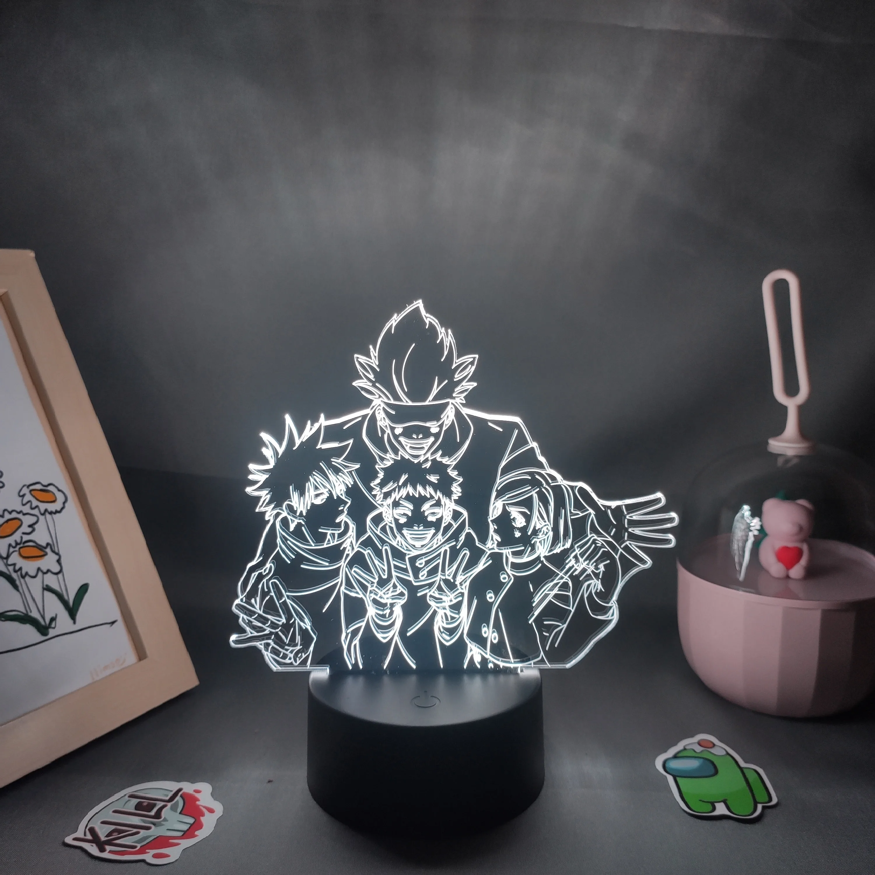 Anime Jujutsu Kaisen Figure Inumaki Toge 3D LED Lava Lamps RGB Night Lights Bedroom Table Decor Birthday Manga Gifts For Friends cat night light