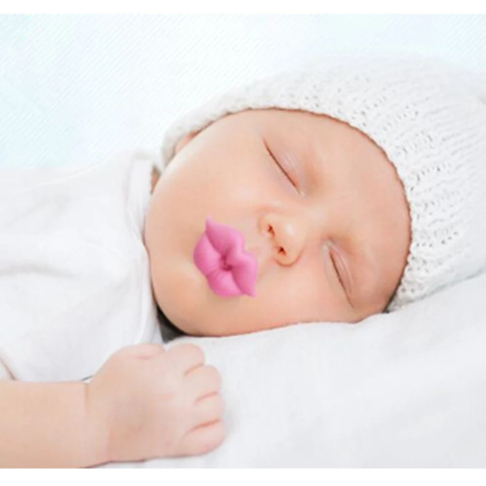 Baby Pacifier Red Kiss Lips Dummy Pacifiers Funny Silicone Nipples Teether Soothers Dental Care Nitrosamine Free | Мать и ребенок