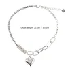 XIYANIKE New Fashion 925 Sterling Silver Summer Anklet Bracelet for Women Vintage Thai Silver LOVE Heart Pendant Party Jewelry ► Photo 2/6