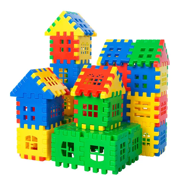 100/140PCS Plastic Building Blocks Bricks Toy For Baby Kids Funny Educational Colorful House Block Toys Children Christmas Gift 2