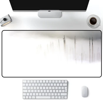 

Trees Black and white Mouse Pad Large Solid Color Pads landscape MousePad 90x40/80x30cm Gaming Accessories office desk mats