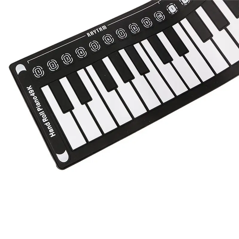 Ablb-мульти Стиль Портативный 49 клавиш гибкий силиконовый свернутый пианино складной электронная клавиатура для детей
