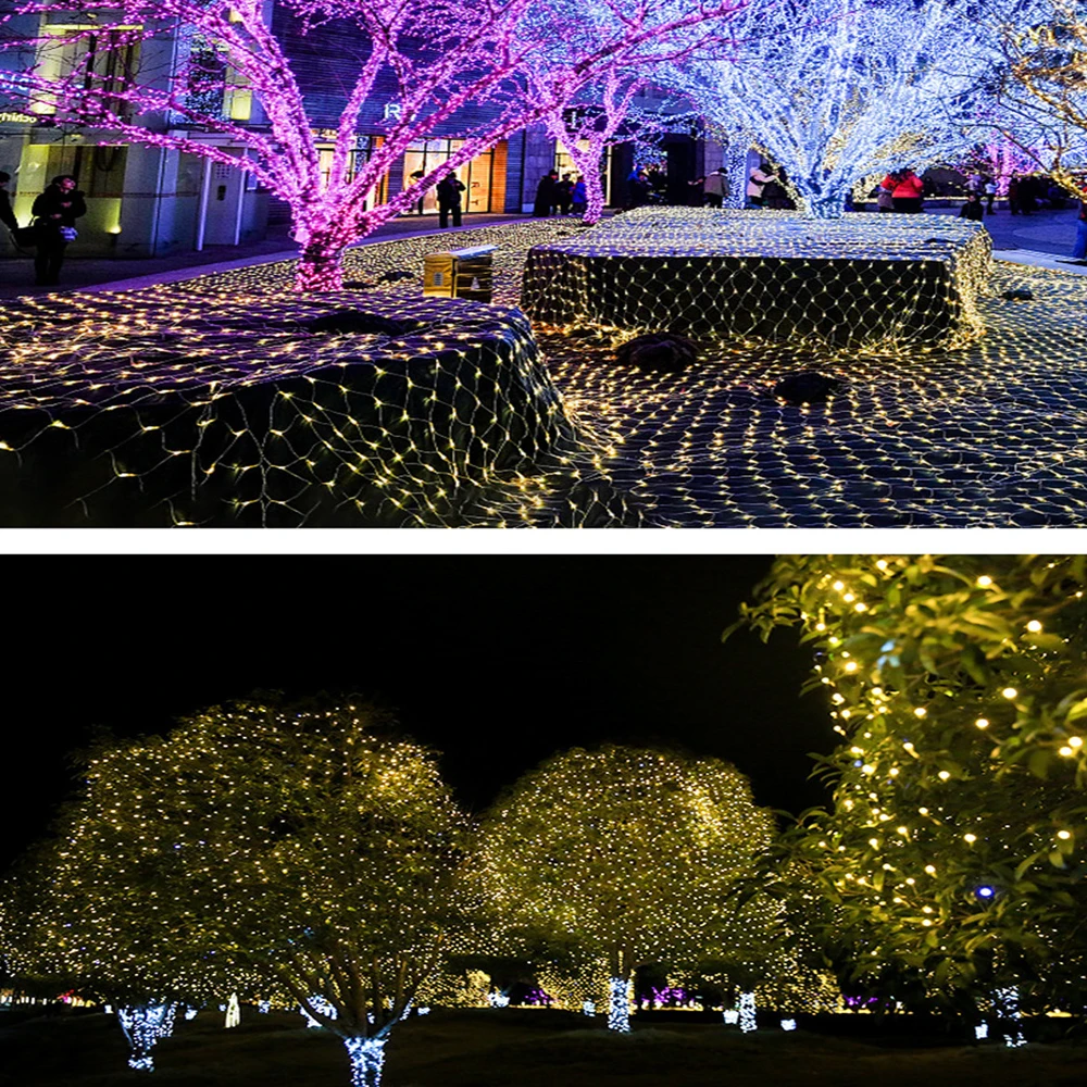 3x2M Christmas Garlands LED String Valentine Net Lights Fairy Party Garden Wedding Outdoor Decoration Curtain Lights String 9